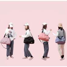 Gym Bags For Women Men,Travel Duffle Bag,Sports Duffle Bag Waterproof With Wet Compartment,Overnight Weekend Travel Bags ,Yoga Bag Portable,Sports Gym Tote Bags Suitable For Activities Such As Fitness, Exercise, Yoga, Short Trips, Etc - Hồng - Xem 6