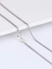 1pc S925 Sterling Silver Ruler Braided Rope Chain Necklace, Women's Chopin Necklace, Hypoallergenic Material, Durable And Fade-Resistant, Suitable For Daily Layering Jewelry, Gift For Her, Length 16/18/20/22/24/26/30 - Silver - View 27