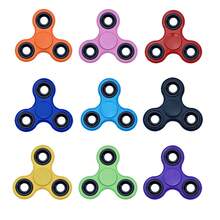 1pc Large 7.5cm Multi-Color Plastic 3-Blade EDC Finger Toy, Stress Relief Finger Spinner - Multicolor - View 4