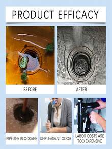 Drain Cleaner, Daily Sink, Drain Pipe, Kitchen, Toilet Clog Remover - Powdery - View 3