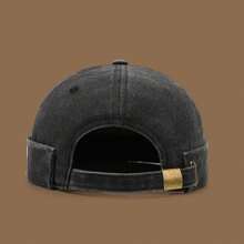 1 chiếc mũ Miki in chữ BROOKLYN EST1631 NEW YORK, kiểu dáng thanh lịch, đa năng, không vành, màu trơn, kiểu mũ Newsboy, mũ hip hop không vành phong cách vintage bạc màu. - Nhiều màu - Xem 4