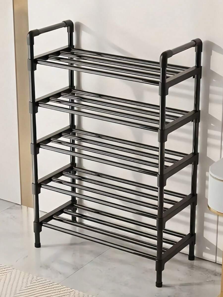 Multi-Tier Shoe Rack, Metal Frame, Space-Saving, Easy Assembly, Durable, Rust-Resistant, High Capacity, Suitable For Entryway, Closet, Bedroom, Ideal Home Storage, Fashionable Home Organization, Suitable For Daily Use