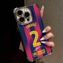Funda para Teléfono - El Talento Defensivo Emergente del Equipo, B-Barcelonas NO.2, Ofrece una Funda Compatible con iPhone 17, 16E, 16, 15, 14, 13, 12, 11 Mini, Pro, Max, Air, X, XR, XSMAX, 8 y 7 Plus - color - Ver 4