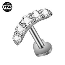 1 chiếc khuyên tai titan G23 đính đá Opal hình trăng khuyết, khuyên môi, khuyên vành tai, khuyên tai hình bán nguyệt, khuyên sụn tai, khuyên vành tai, khuyên tai dạng vít. - Như thể hiện trong hình ảnh - Xem 13