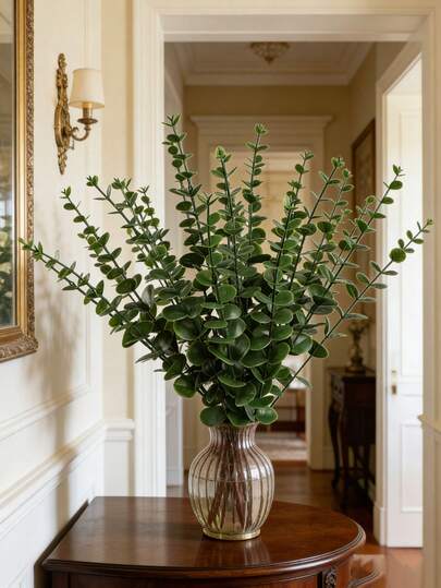 Artificial Eucalyptus Branch – Realistic Single Stem For Wedding & Home Decoration Party Packs ,Living Room,Office,Kitchen,Party Favors,Bridesmaid Gifts,House Decor,Graduation Decorations