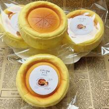 柔软慢回弹巴斯克蛋糕造型玩具,缓解压力,舒缓情绪,是节日、生日的完美礼物 - 彩色 - 查看 2