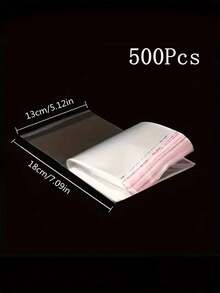 500pcs OPP Self-Sealing Bags, Provide Various Sizes - Small, Medium, Large, Suitable For Snacks, Jewelry, Keychains, Pendants, Cards, Holiday Gifts Packaging, And Office Stationery Storage Solution - Packaging Resealable Bags - View 4