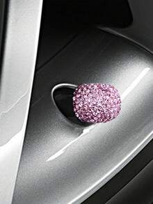 Bộ 4 món thiết kế thời trang gồm van lốp xe hơi và xe máy, trang trí trục bánh xe chống bụi, đính đá nhân tạo lấp lánh, nắp van lốp xe hơi, nắp van lốp xe máy. - A - Xem 5