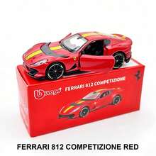 Burago 1:64 比例法拉利 SP3、LaFerrari、SF90、F40、F50、FXXK 合金压铸汽车模型，微型收藏玩具车，逼真展示品 - 彩色 - 查看 13