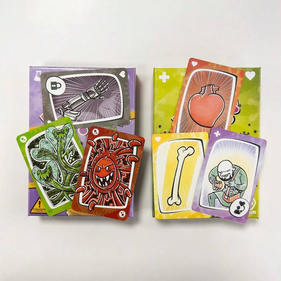 Juego de cartas Virus - Emocionante juego de cartas familiar para 2-6 jugadores, diversión rápida para noches de fiesta. Juego estratégico para familias y adultos, lleno de diversión y feroz competencia, material de papel, estilo de juego de cartas de mesa, deliciosa reunión familiar y de amigos, juego de fiesta, divertido juego de mesa para el hogar, cautivador y entretenido juego de cartas - Multicolor - Ver 1
