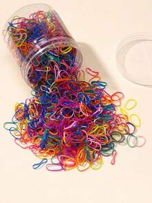 500pcs Colorful Disposable Hair Ties, Suitable For Girls' Daily Hair Accessories - Multicolor - View 5