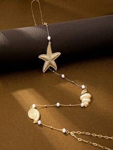 Fashionable Starfish & Shell Body Chain, Unique Personalized Sexy Design, Suitable For Women Beach Holiday Wear - Multicolor - View 4