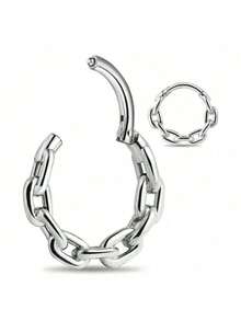 1 chiếc khuyên mũi bằng thép không gỉ 316L dạng xoắn ốc, khuyên tai sụn, khuyên vành tai, khuyên vách ngăn mũi, trang sức xỏ khuyên cơ thể unisex. - nhiều màu - Xem 8
