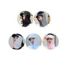 1pc Outdoor Hiking Cycling Fishing Quick-Dry Anti-Mosquito Face Mask, UV Protection Full Face Cover, Breathable Sun Protection Hat For Women, Spring/Summer - Mosquito Repellent Cap Curtain (cap Not Included) - View 7