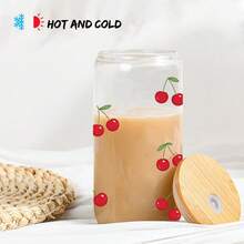 Bộ 5 cốc thủy tinh hình chú cún con dễ thương 16oz (khoảng 473ml) - Cốc cà phê đá hình chú chó West Highland Terrier ngộ nghĩnh với nắp tre, hoàn hảo cho người yêu thú cưng, những người đam mê thú cưng dễ thương và quà tặng mùa hè thư giãn. - Nhiều màu - Chú cún con màu anh đào - Xem 5