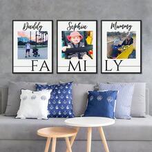 3pcs Personalized Family Photo Poster Set, Suitable For New Parents As Customized Wall Art Decor, Can Customize Photos Of Father, Mother, Son/Daughter, Best Family Decoration Gift To Express Emotions - 3PCS - View 10