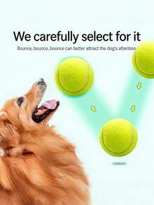 Dog Tennis Ball, Anti-Bite Fetch Toy, Floating Interactive Training Ball, Durable Chew Toy For Small/Medium/Large Dogs, Outdoor Retrieving Pet Toy - Multicolor - View 2