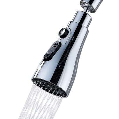 360° Rotating Faucet Aerator, 3-Function Kitchen Sink Sprayer Attachment - Standard 55/64" Inner Thread, Easy To Install Faucet Replacement Part (Adapter Included)