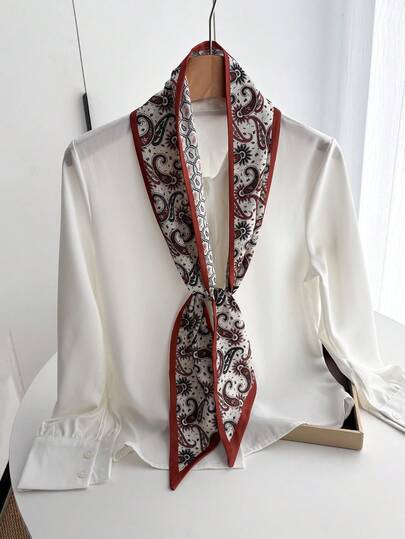 1 pieza Nuevo pañuelo de doble capa con estampado de paisley patchwork de moda primavera/verano 2026, suave y versátil para el trabajo, al aire libre, fiestas, viajes, sesiones de fotos, regalo de vacaciones