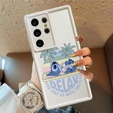 MINISO Disney Stitch "Relax" Beach TPU Phone Case, Tropical Palm Tree Cover For Samsung S26 Ultra/S26 Edge/S26 Plus/S26/S25 Ultra/S25 Plus/S25/S25FE/S25Edge/S24Ultra/S24Plus/S24/S24FE/S23FE/S23Ultra/S23Plus/S23/S22Ultra/S22Plus/S22/S21Ultra/S21Plus/S21/A15/A16/A17//A23/A24/A25/A26/A33/A34/A35/A36/A52/A53/A54/A55/A56/A71/A72/A73/Stocking Stuffers The Girlfriend - White - View 6