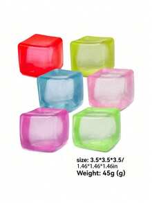 4件套 Schylling Nee Doh 感官玩具 - 缓解压力，挤压乐趣，方形挤压游戏，生日礼物 - 圣诞礼物，完美礼物 - 彩色 - 查看 5