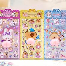 Bộ sticker dập nổi 3D hình hoạt hình dễ thương kiểu Nhật Bản mới năm 2026, thích hợp cho việc tự làm đồ thủ công sáng tạo. - Three Seas Classic Four Mixed - Xem 5