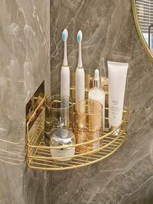 No-Drill Bathroom Corner Shelf - Ideal For Storing Shampoo And Body Wash In The Shower, Bedroom Decor, And General Storage, Essential For The Bathroom - Standard Hook - View 4
