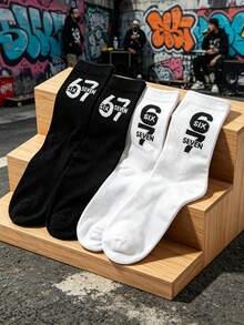 2/4/5 Đôi tất unisex 67 Meme hài hước, đa năng, dài đến bắp chân - Nhiều màu - Xem 11