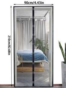 Magnetic Screen Door, Seamless Self-Sealing Design, Strong Mosquito Insect Protection, Hands-Free Easy Access, Auto Adsorption Magnetic Closure Mesh Curtain, Summer Anti-Bug Net Curtain For Home Bedroom Kitchen Balcony Garage Porch Patio Farmhouse, Breathable Fresh Air Decorative Door Screen, Ideal For Daily Household Summer Insect Prevention & Room Ventilation - Magnetic Door Curtain - View 7