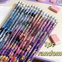 12入K-Pop女團彩色鉛筆組，時尚美學K-Pop文具，K-Pop迷你鉛筆，繪畫與彩繪鉛筆，可愛春季驚喜籃禮物，女孩節日禮物，精美桌面裝飾，學習必備品，青少年必備，學校用品包，派對贈品與小禮物，春季派對獎品，季節性禮物，教室獎勵 - 彩色 - 查看 10