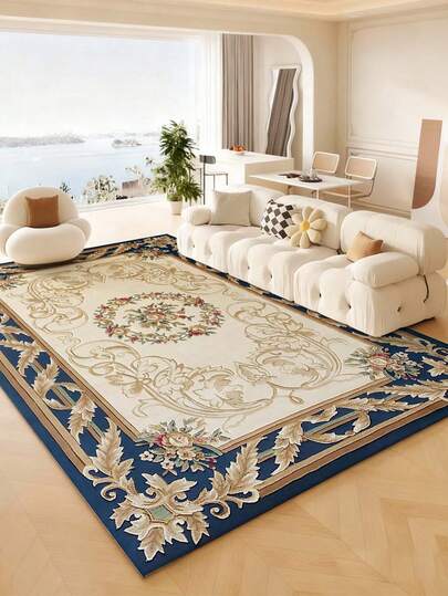 Tapete grande de estilo rústico e moderno para interiores (1 peça), novo, com base lavável em imitação de lã, ideal para sala de estar, sofá, quarto, cabeceira antiderrapante, piso, sala de jantar e cozinha, além de ser perfeito para cadeiras de escritório, entrada, piquenique e camping.