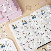 500PCS Funny Goose Stickers Roll 10 Styles Goose Party Favors Vinyl Stickers(500 Per Roll) - Black - View 7