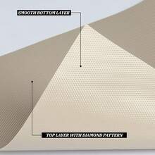 1 Cuộn lót kệ bếp 11.8*39.4 inch, không keo dính, dễ cắt, lót ngăn kéo, màu kaki, chống thấm nước và chống dầu mỡ, lót tủ lạnh. - Màu Khaki - Xem 3