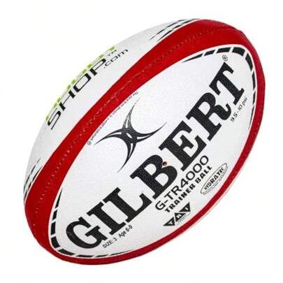 World Rugby Shop X Gilbert G-TR4000 - Pelota de Rugby para Adultos y jóvenes Tallas 3 4 y 5 Cosido a Mano construcción de 3 Capas