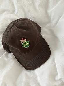 SANRIO 1 chiếc mũ lưỡi trai thời trang đa năng kiểu retro, thêu hình trái tim, thích hợp để đội hàng ngày. - Nhiều màu - Xem 8