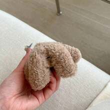 Cute 3D Bow Teddy Bear Brown Plush Earphone Compatible With 1/2, Pro 3/2/4 - Brown - View 5
