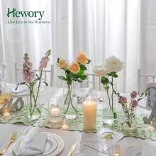 Set Of 24 Hewory Glass Cylinder Vases, Tall Glass Flower Vase, Candle Holder Floating Pillar Candles, Flower Vase Wedding Centerpieces, 15/20/25cm - 免費 - 6 件 - 查看 2