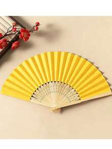 彩色纸扇、空白折扇、DIY手工材料、纯色折扇、竹扇、书法、绘画、涂鸦 - 均碼 - 查看 10