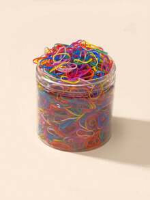 500pcs Colorful Disposable Hair Ties, Suitable For Girls' Daily Hair Accessories - Multicolor - View 6