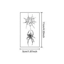 1 pieza Tatuaje falso de araña a prueba de agua y sin manchas, apto para uso diario - Negro - Ver 5