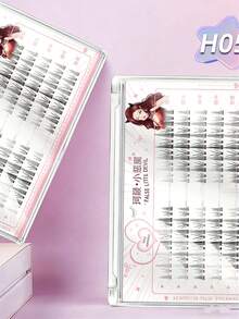 Little Devil 5-Row Segmented False Eyelashes, Natural Realistic Fairy Lashes, Soft Black Stem Pre-Cut Individual Cluster Lashes For Cosplay & Daily Use - View 3