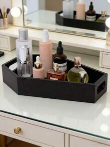1/2 Gothic Coffin Decor - Gothic Wooden Cosmetic Storage Box, Suitable For Vanity, Bathroom, Living Room Or Bedroom. Women's Halloween Witch Theme Gift - Black Jewelry Tray, Coffee Table Tray, Party Event, Room, Home - View 4