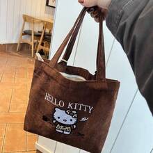SANRIO 1/Piece Leopard Print Handbag - Comfortable Retro Style For All Seasons, Lightweight Adjustable Shoulder Strap, Coffee Colored Polyester Fiber, Multiple Colors To Choose From, Charming Animal Patterns, Suitable For Daily Use And Outdoor Activities, Valentine's Day, Weddings, Travel Accessories, Birthday Gifts, Holiday Parties - View 13