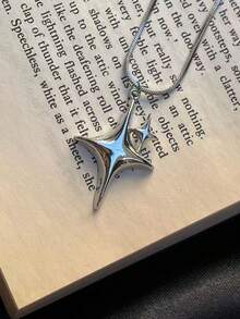 1pc Fashionable Pentagram Pendant Necklace, Suitable For Daily Wear - Multicolor - View 2