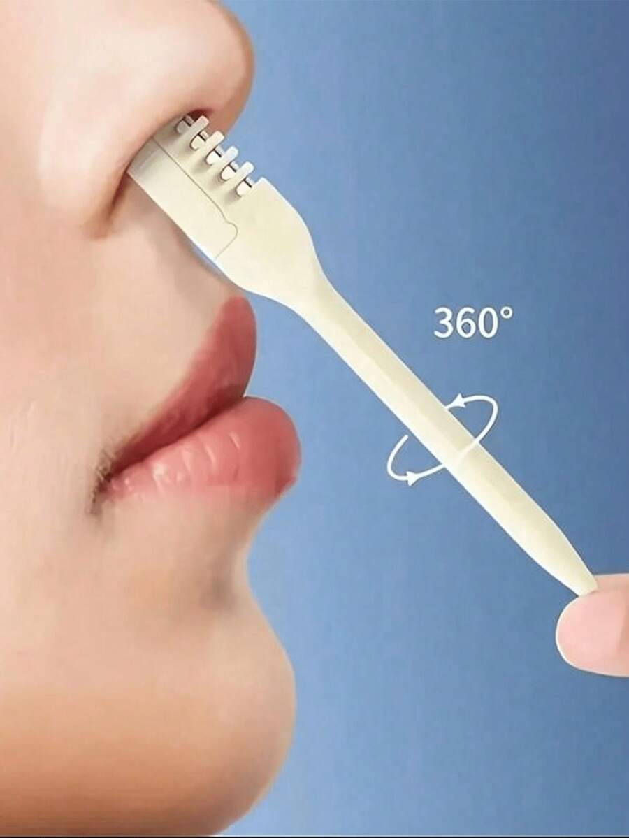 1/4pcs Manual Nose Hair Trimmer - 360° Rotating Easy To Use Precise Portable Comfortable Trimming Experience Easily Trim Hard-To-Reach Nose Hair, Nose Hair Trimmer, Nose Hair Removal, Exfoliating Scraper, Hair Removal, Exfoliating Scraper