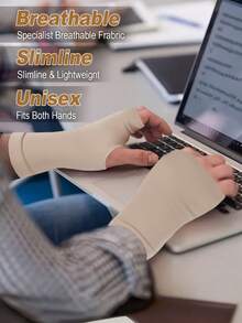 1 pieza Mangas de compresión elásticas de punto unisex, funda para la muñeca de nailon elástico y transpirable con diseño ergonómico para aliviar la mano de la computadora, estilo cómodo de ponerse para ocultar cicatrices y protección diaria de la muñeca - Multicolor - Ver 11