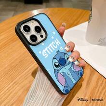 Ốp lưng điện thoại từ tính trong suốt màu xanh dương hình Stitch của MINISO Disney, họa tiết chữ "STITCH", tương thích với iPhone 17/17 Pro/17 Pro Max/17 Air/16/15/14/13/12/11/X Series. Ốp lưng iPhone 17 Pro Max, ốp lưng iPhone 17 Pro, ốp lưng iPhone 17. Quà tặng Giáng sinh cho bạn gái. - Màu xanh lam - Xem 5
