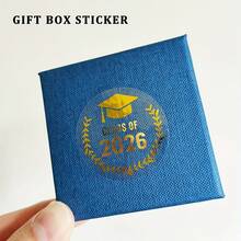 6-120pcs Graduation Season Stickers, 1.6 Inch*1.6 Inch, Graduation Cap Wreath Transparent Seal Stickers With Foil, 2026 Graduation Decor, Party Supplies, Gift Packaging Labels, Graduation Spring/Summer Envelope Seals - Multicolor - View 6