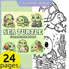1 Livro de Colorir Tartaruga Fofa 24 Folhas (Papel Grosso 120gsm) Edição Deluxe Aprimorada (Adequado para Presentes de Páscoa, Ação de Graças, Natal, Ano Novo e Dia dos Namorados) - Peça única - Visão 5