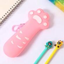 Hộp đựng bút bằng silicon hình móng mèo sáng tạo, kiểu dáng nữ tính dễ thương, cá tính, phong cách Nhật Bản độc đáo, đa chức năng, có thể giặt được. - Hộp đựng bút bằng silicon - Xem 4